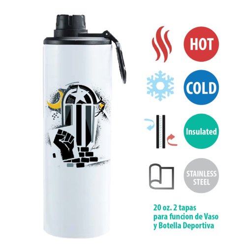 Vaso/Botella Bandera Negra - 20oz.
